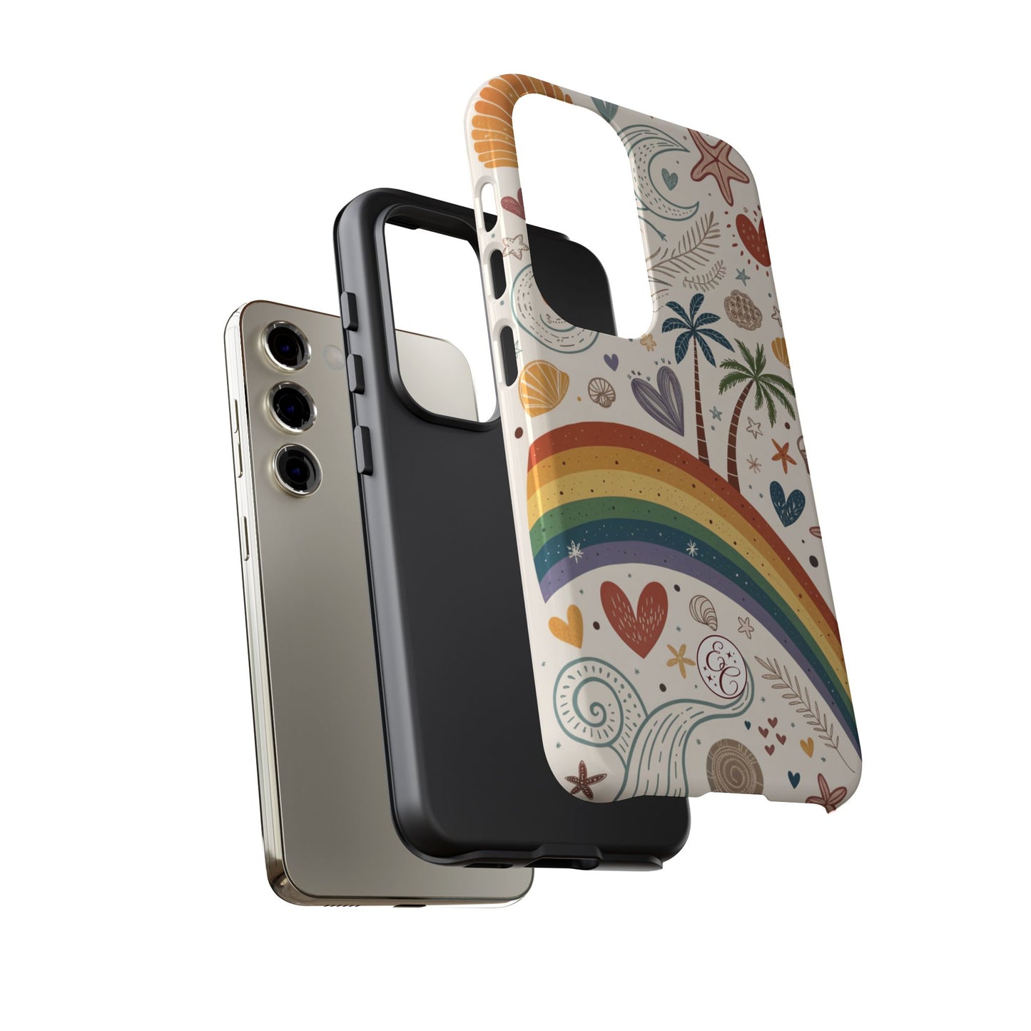 Rainbow Pride Boho Beach Tough Phone Case