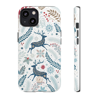 Blue Winter Deer Phone Case