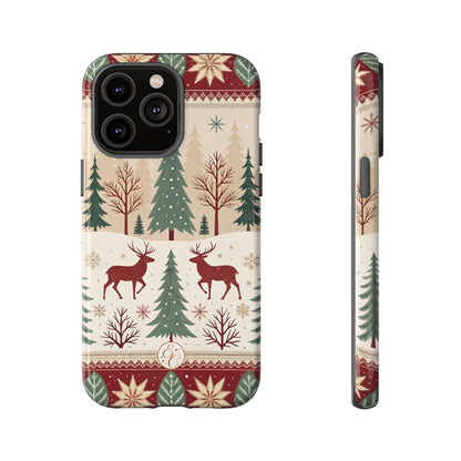 Vintage Christmas Reindeer Tough Phone Case