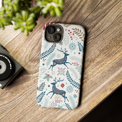 Blue Winter Deer Phone Case