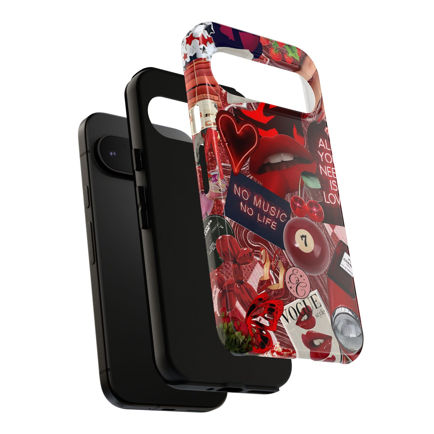 Red Aesthetic Collage Tough Phone Case