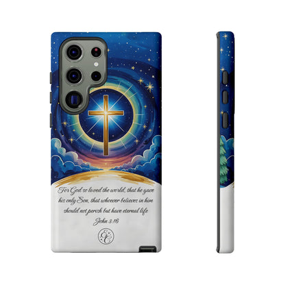 Celestial Cross - John 3:16 Tough Phone Case