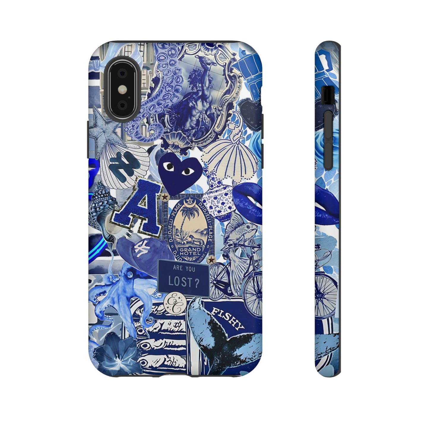 Blue Collage Tough Phone Case