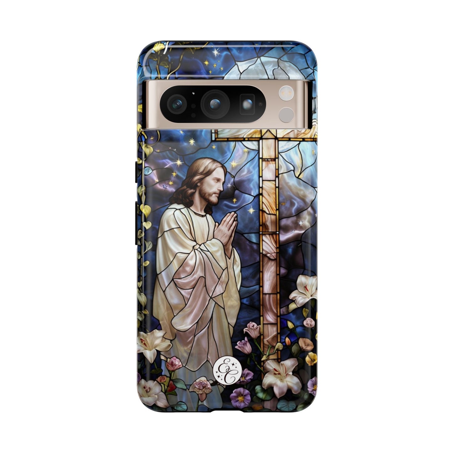 Jesus Praying Stained Glass Tough Phone Case