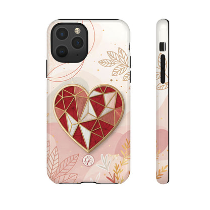 Geometric Heart Tough Phone Case