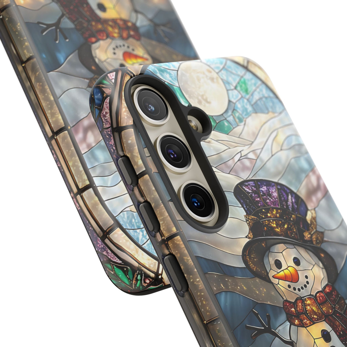 Snowman Stained Glass Phone Case