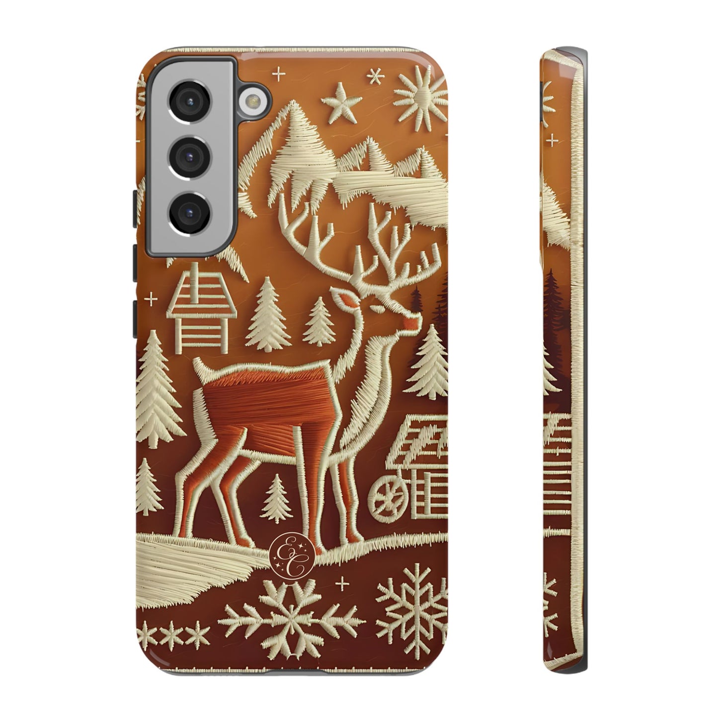 Rustic Reindeer Tough Phone Case