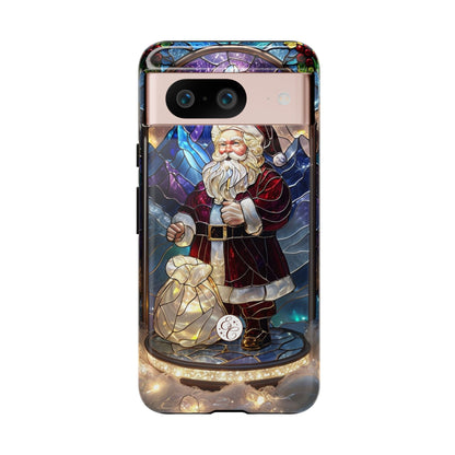 Santa Claus Stained Glass Tough Phone Case