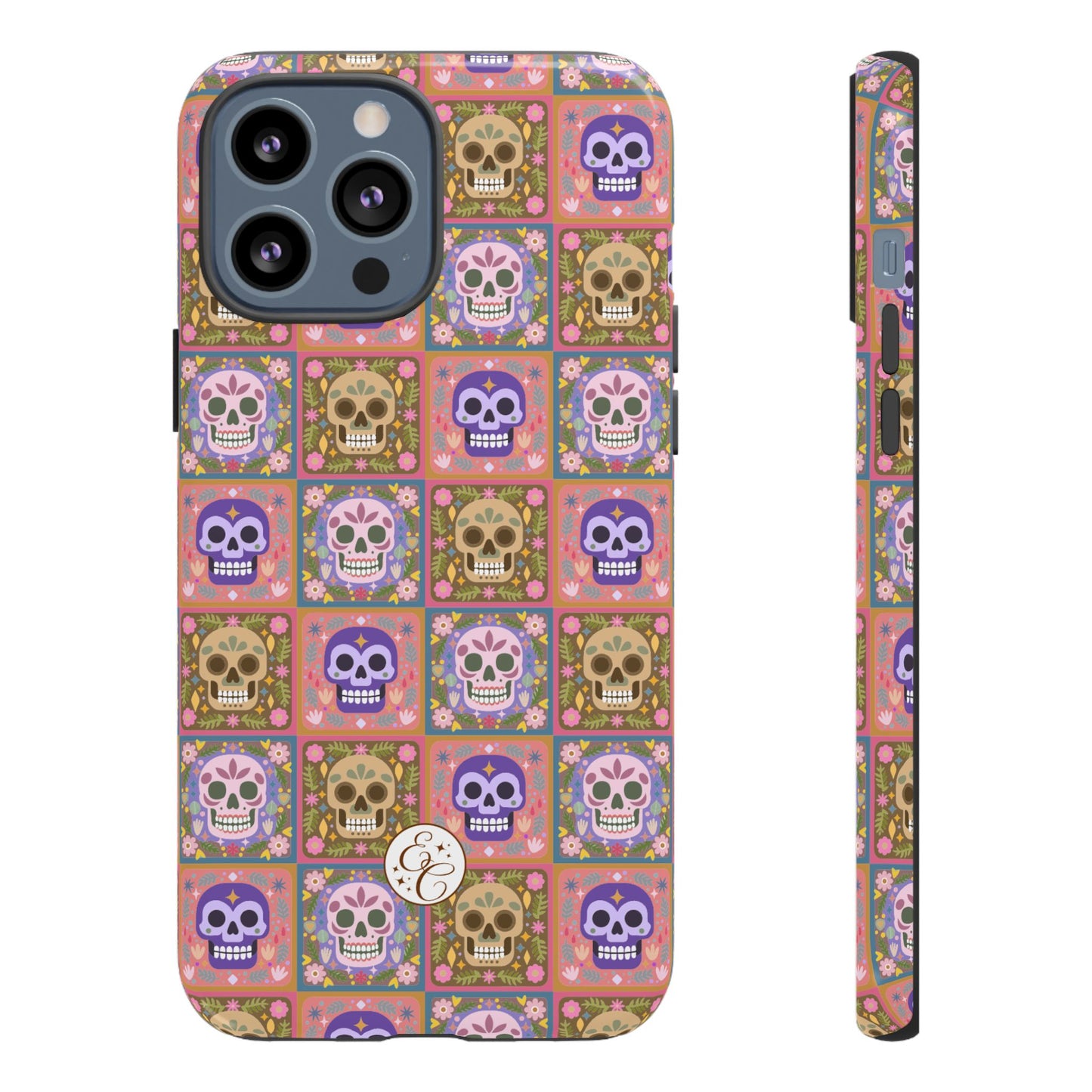 Sugar Skull Pattern Tough Phone Case