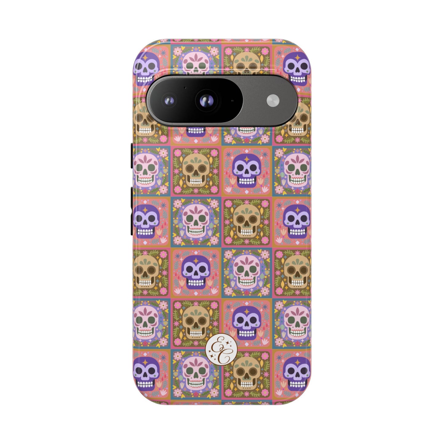 Sugar Skull Pattern Tough Phone Case