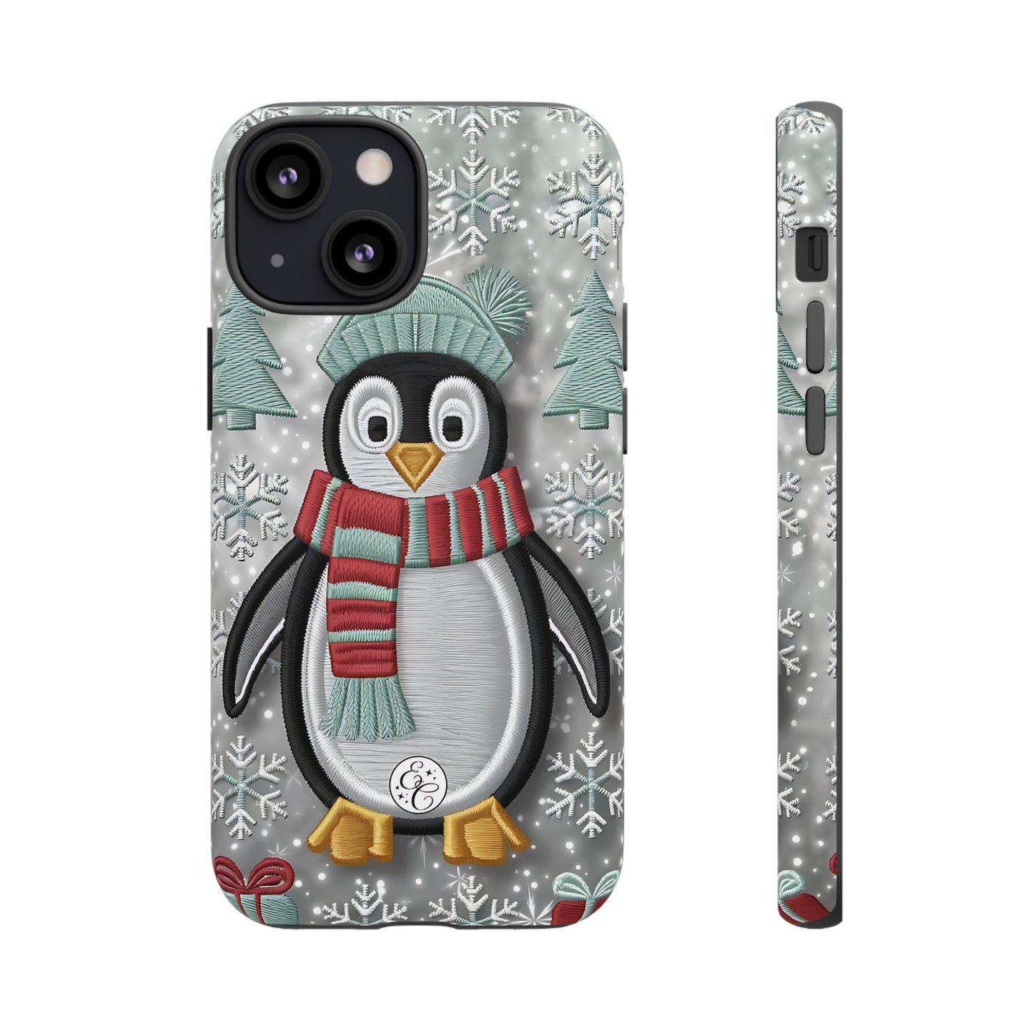 Cute Christmas Penguin Tough Phone Case