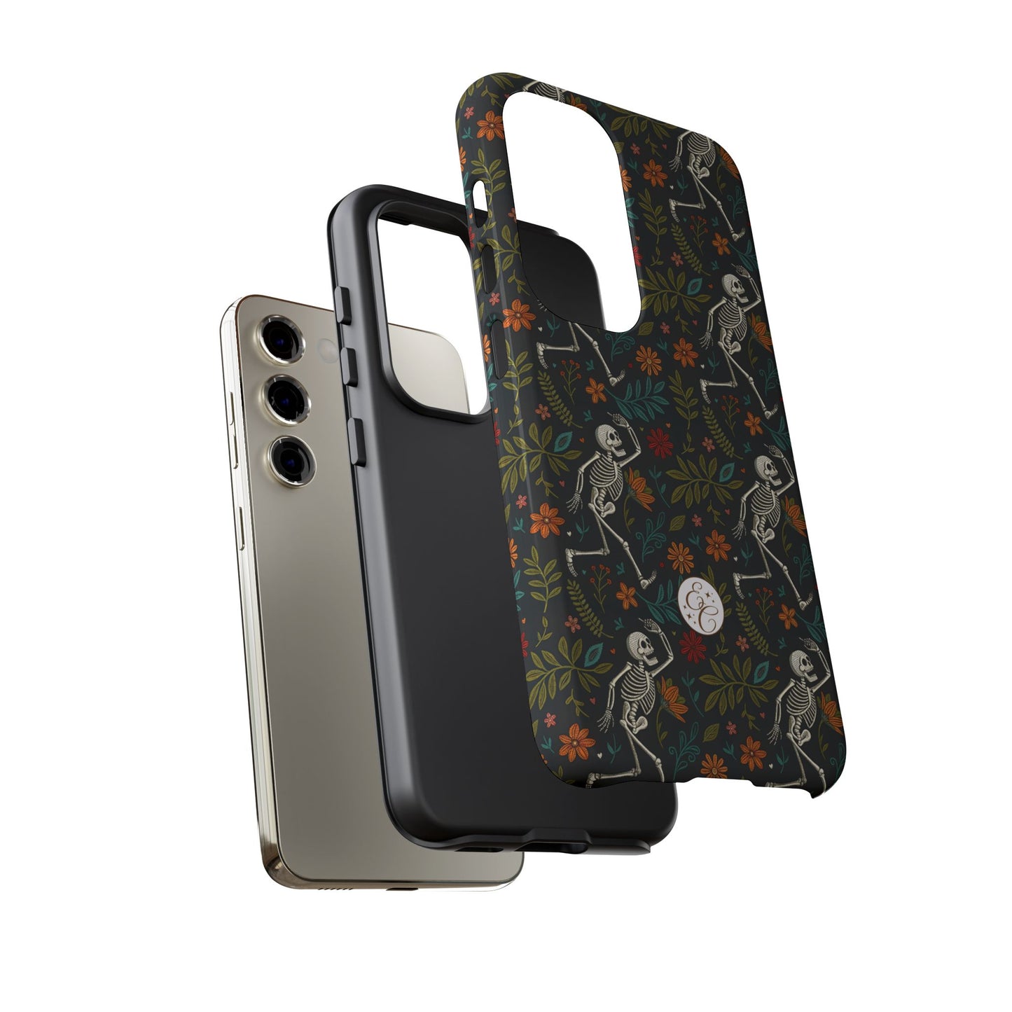 Halloween Boho Skeleton Pattern Tough Phone Case
