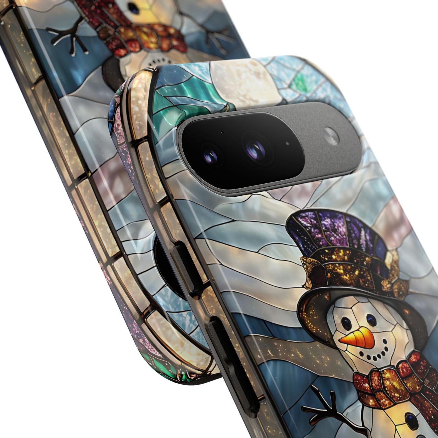 Snowman Stained Glass Tough Phone Case