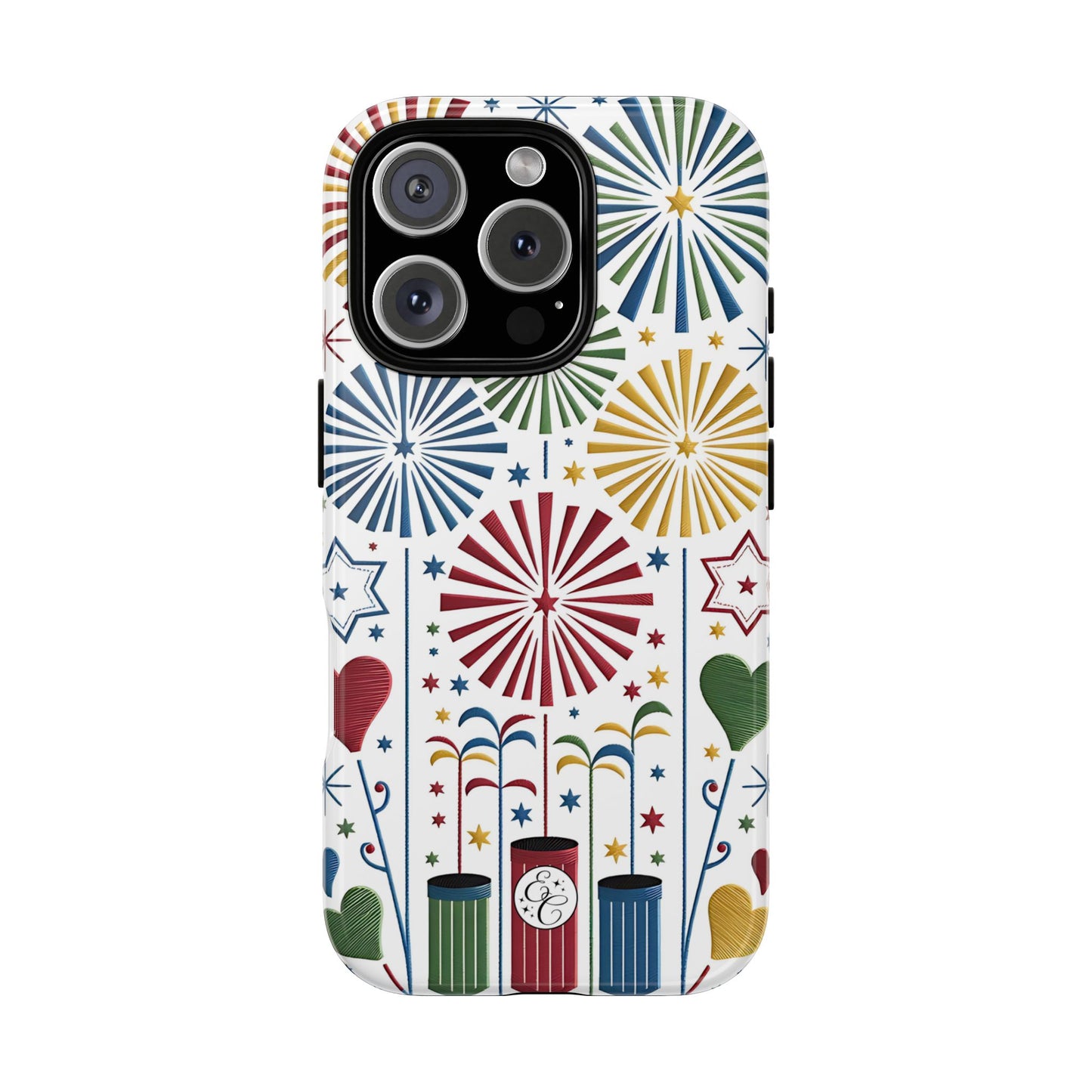 Colorful Fireworks and Stars Tough Phone Case