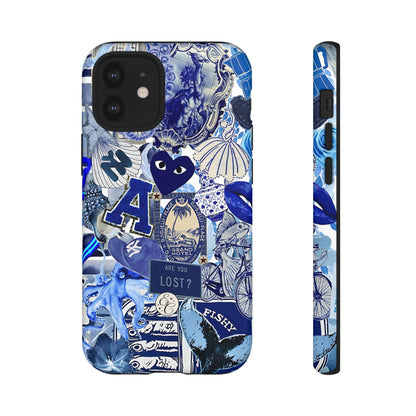 Blue Collage Tough Phone Case