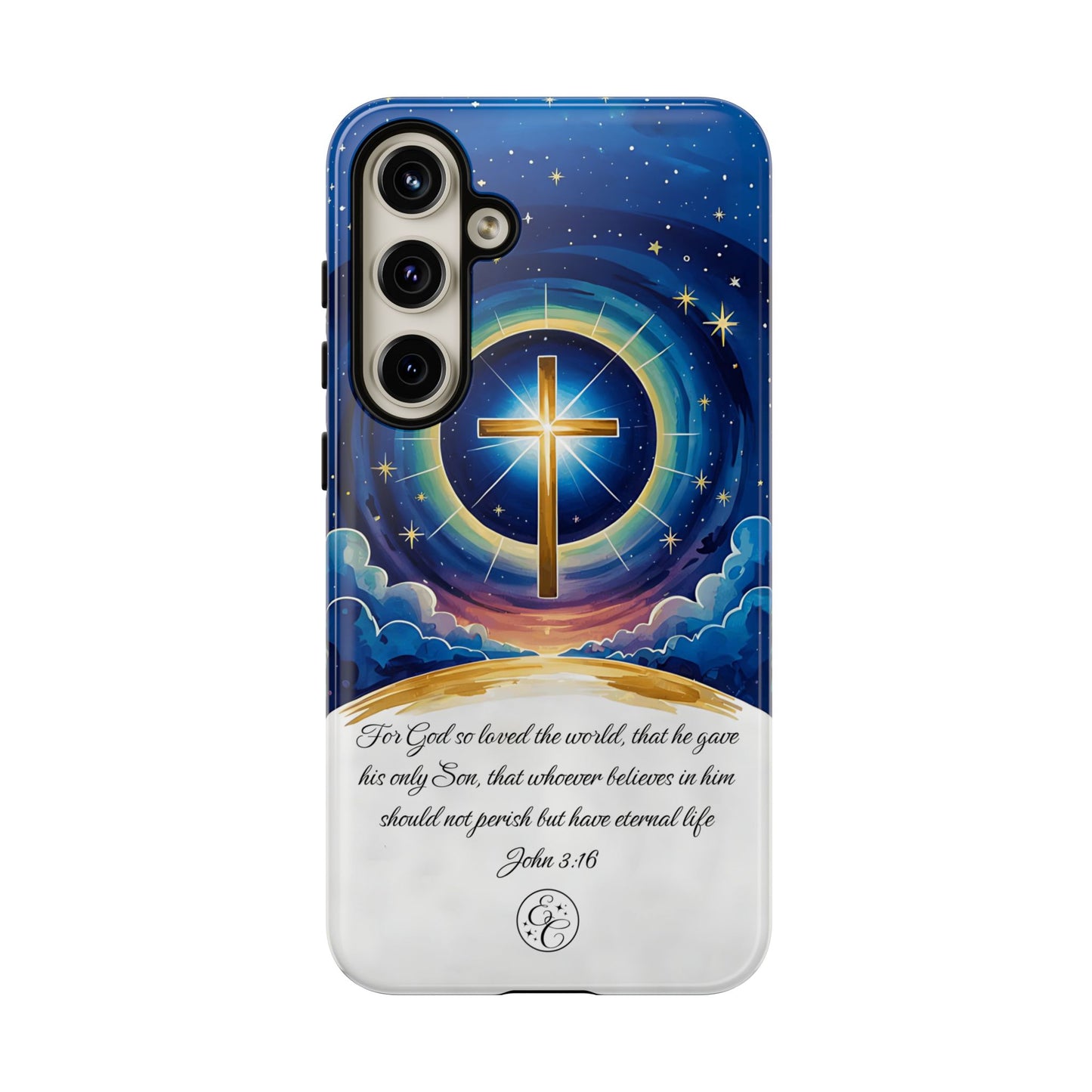 Celestial Cross - John 3:16 Tough Phone Case