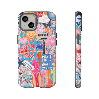 Colorful Beach Collage Tough Phone Case