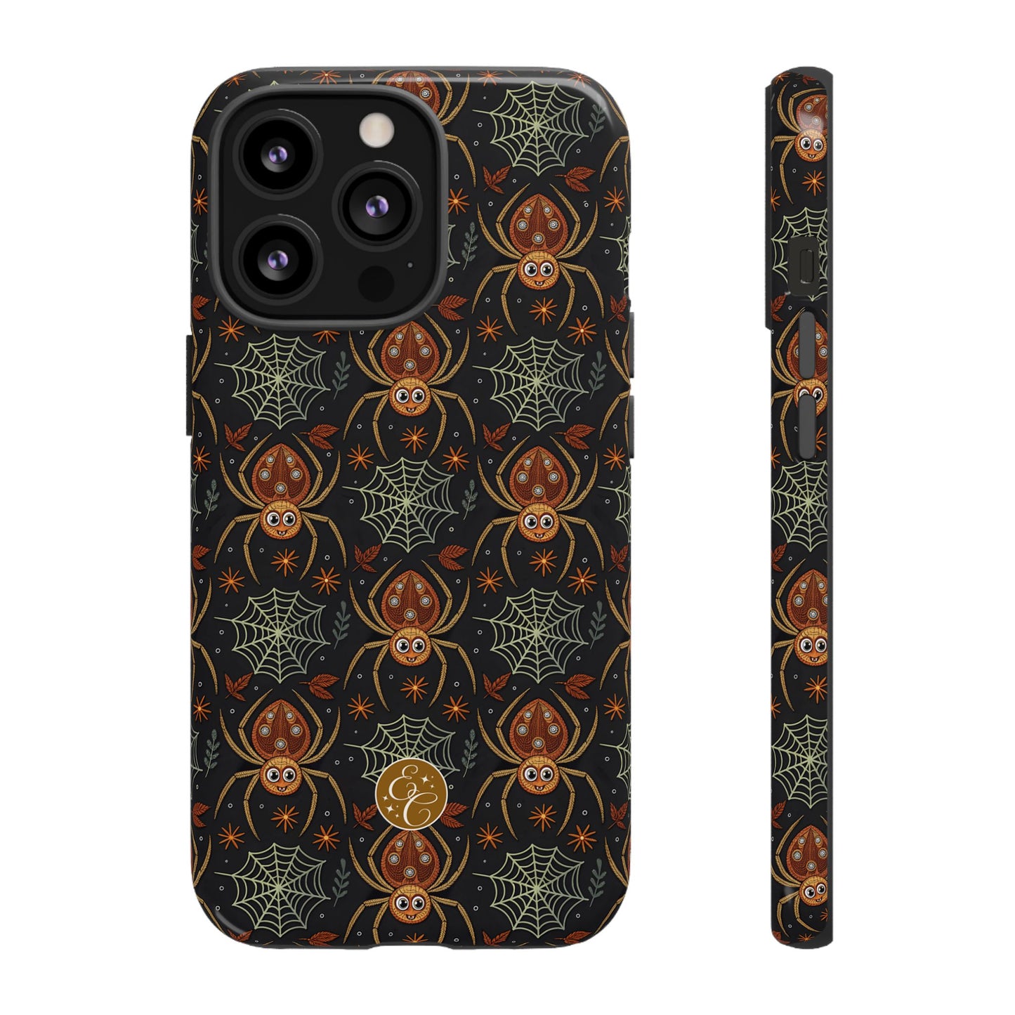 Boho Halloween Spider Pattern Tough Phone Case