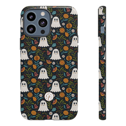 Boho Halloween Ghost Pattern Tough Phone Case