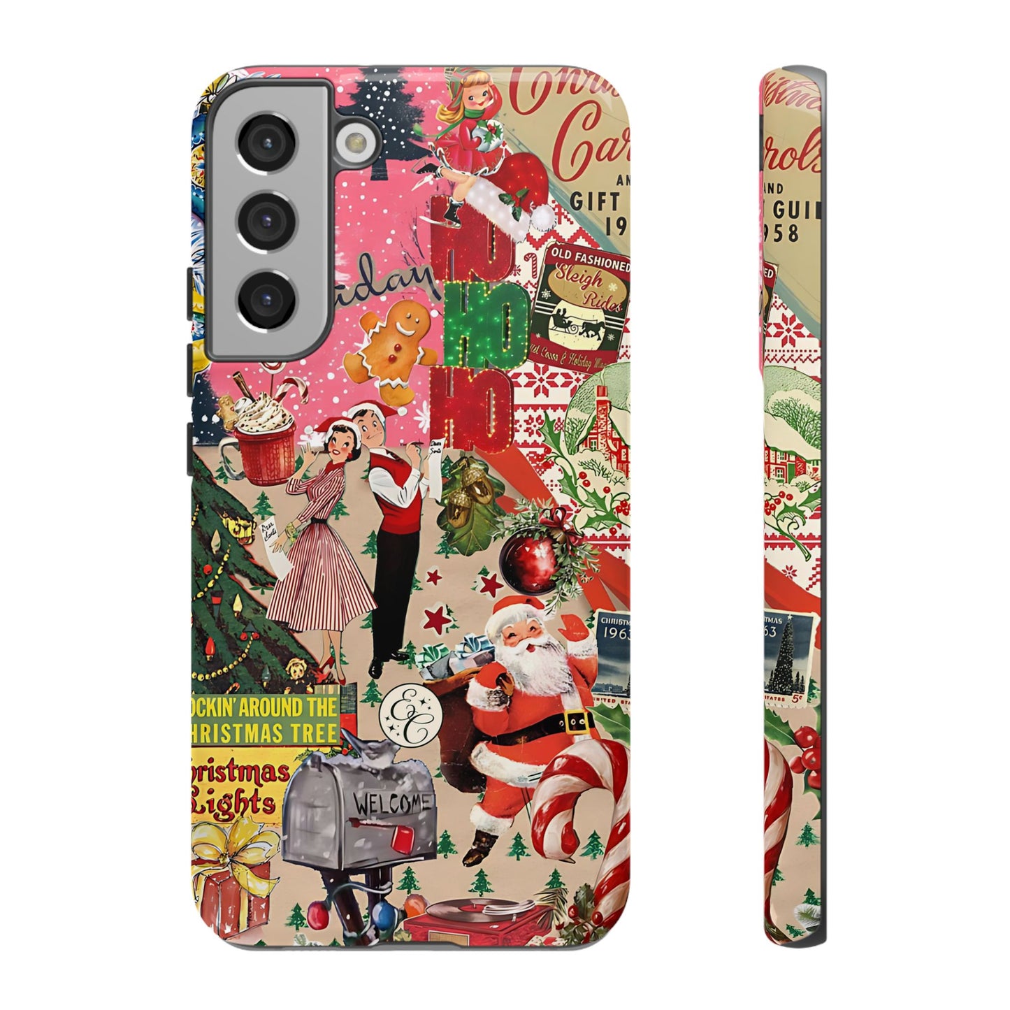 Vintage Christmas Collage Tough Phone Case