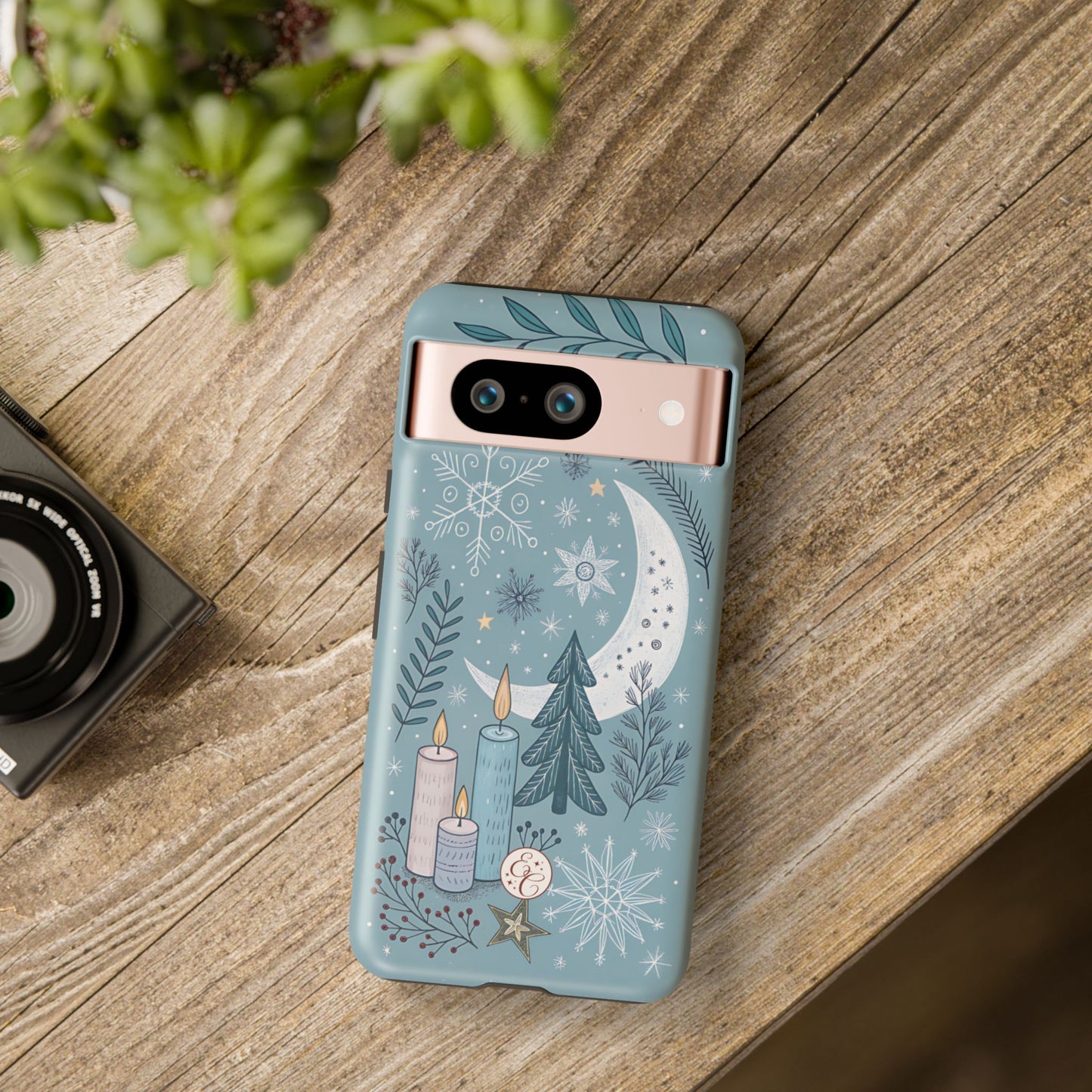 Winter Moon & Candles Tough Phone Case
