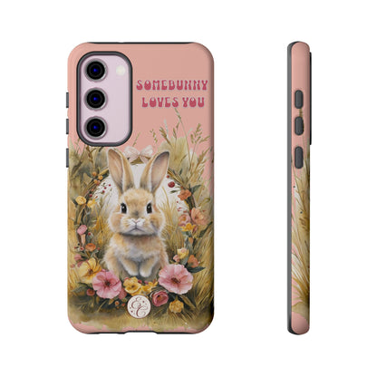 Somebunny Loves You Tough Phone Case - Peach