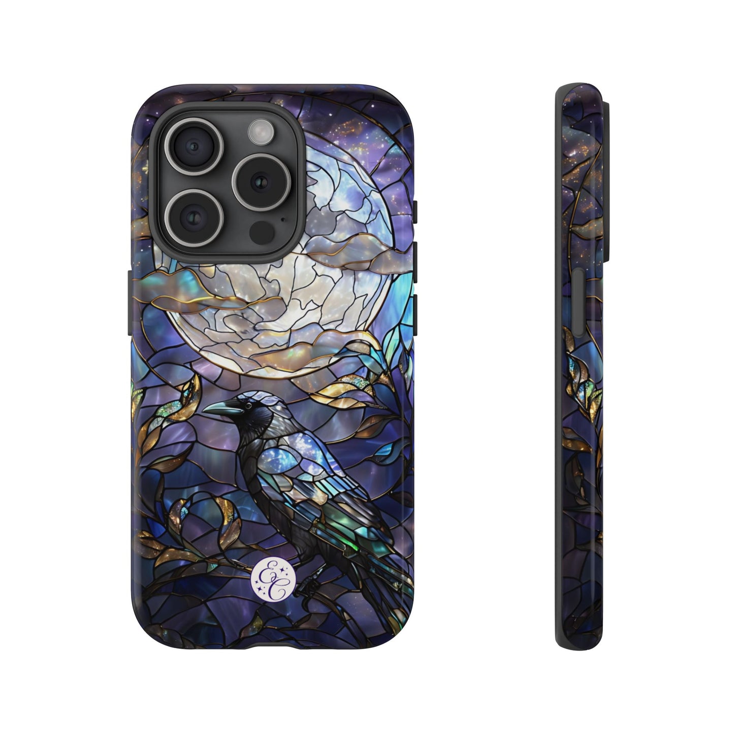 Stained Glass Raven Tough Phone Case