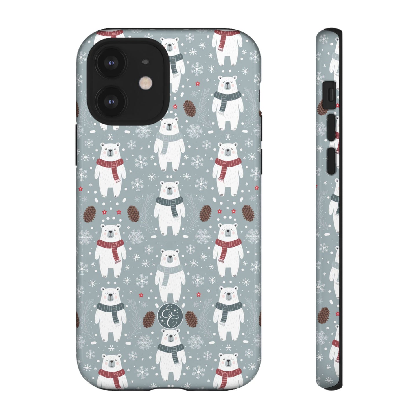 Cute Polar Bear Pattern Tough Phone Case