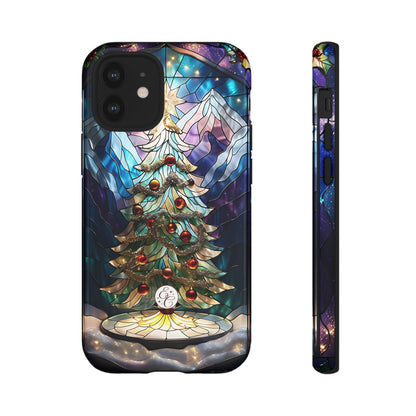 Christmas Tree Stained Glass Tough Phone Case