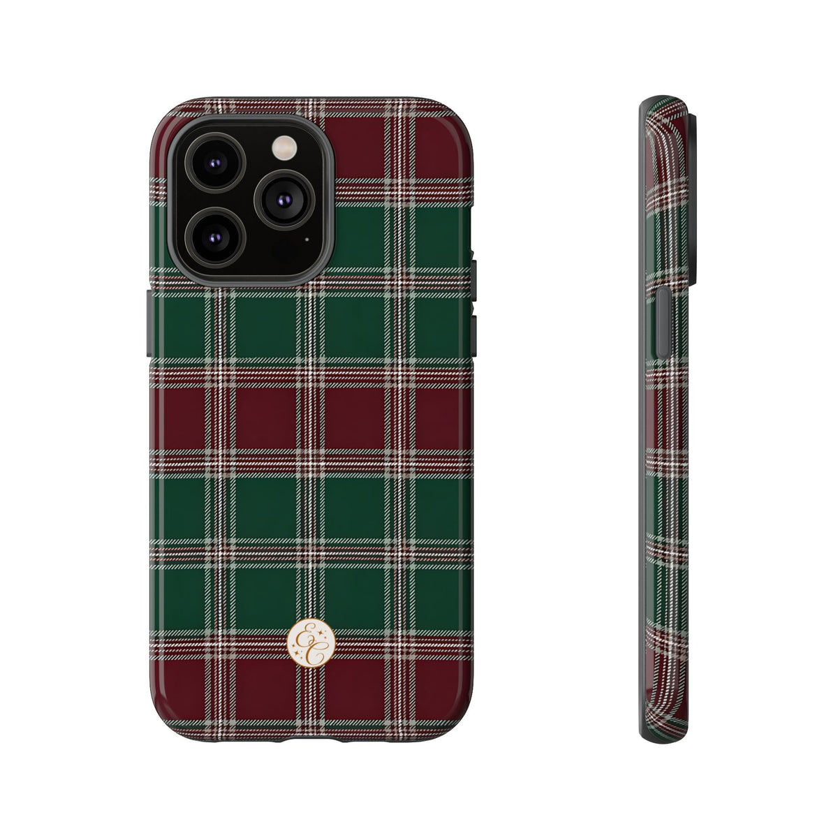 Green & Burgundy Plaid Christmas Phone Case