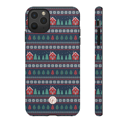 Winter Cottage Pattern Tough Phone Case