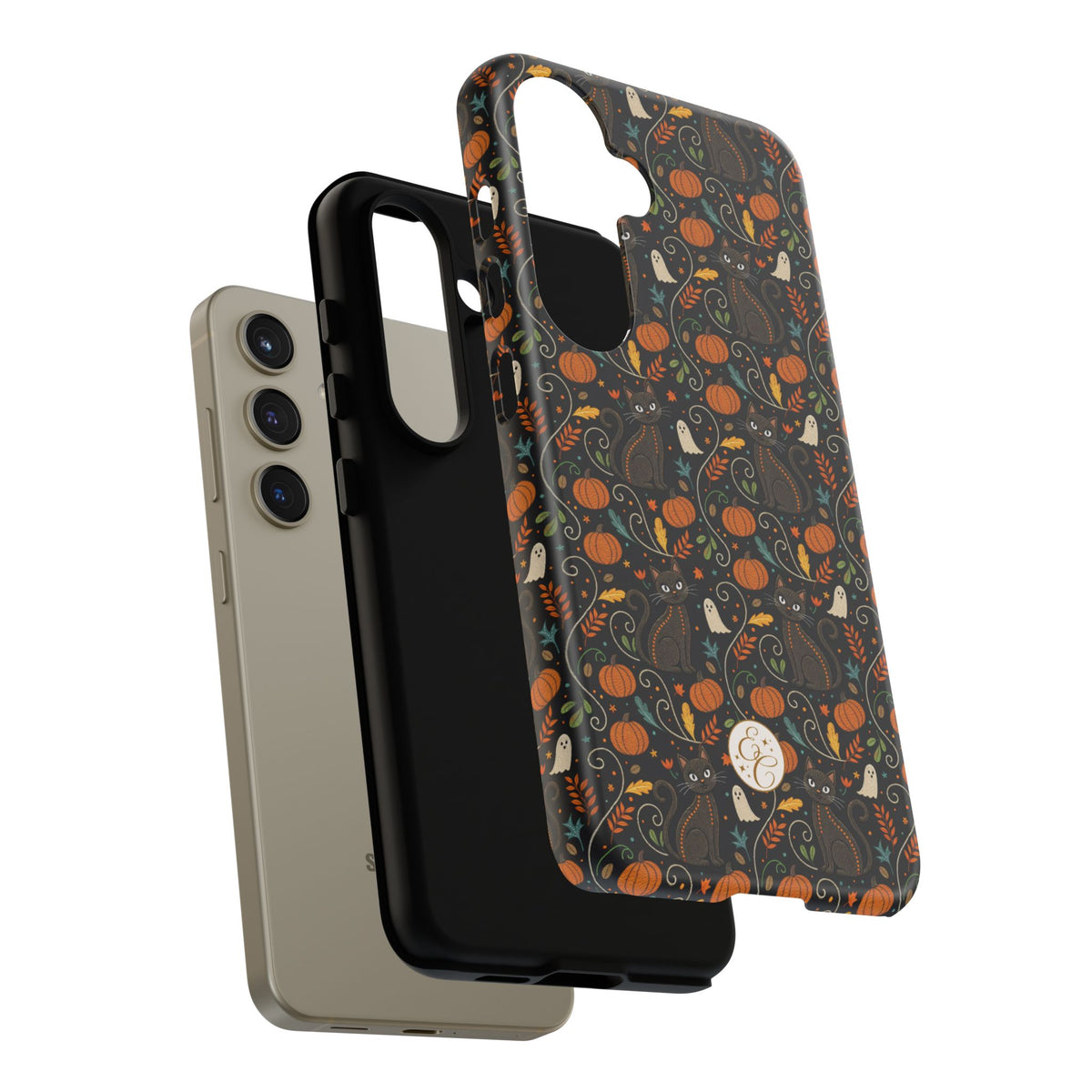 Boho Black Cat Halloween Phone Case