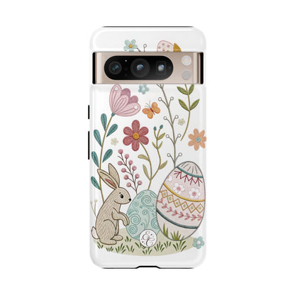 Bunny & Easter Egg Floral Tough Phone Case
