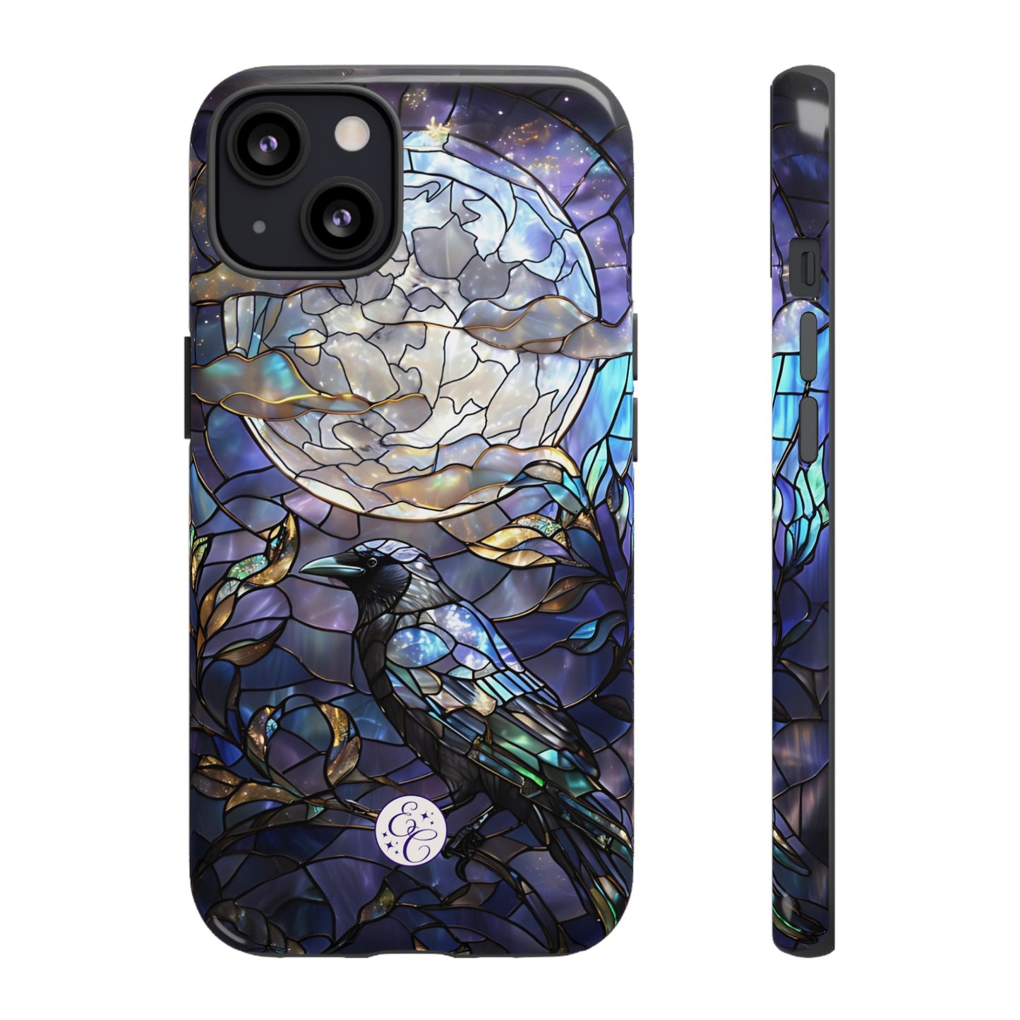 Stained Glass Raven Tough Phone Case