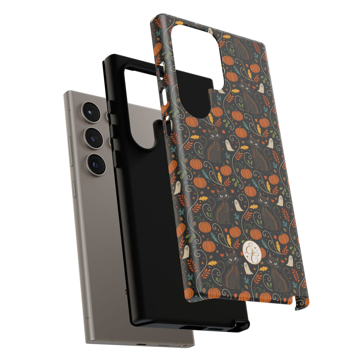 Boho Black Cat Halloween Phone Case
