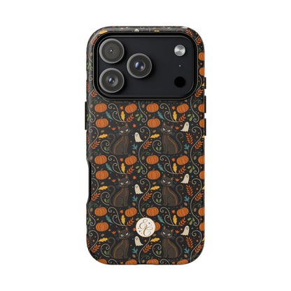 Boho Black Cat Halloween Phone Case