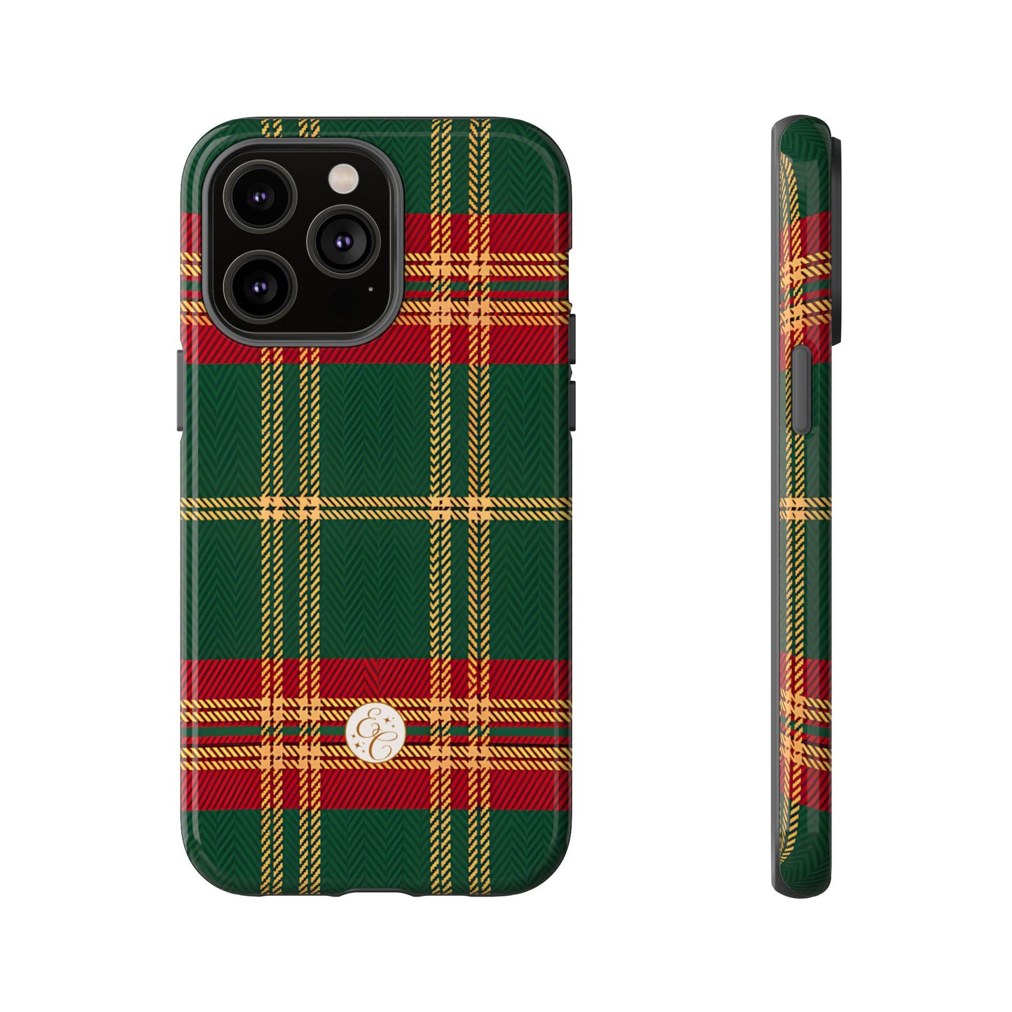 Green Red & Gold Plaid Tough Phone Case