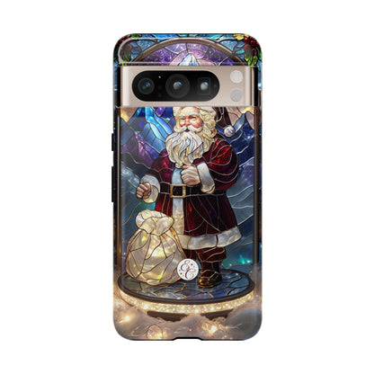 Santa Claus Stained Glass Tough Phone Case