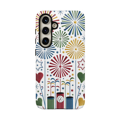 Colorful Fireworks and Stars Tough Phone Case