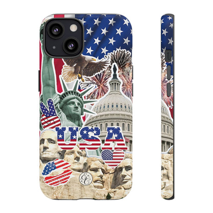 Patriotic USA Collage Tough Phone Case