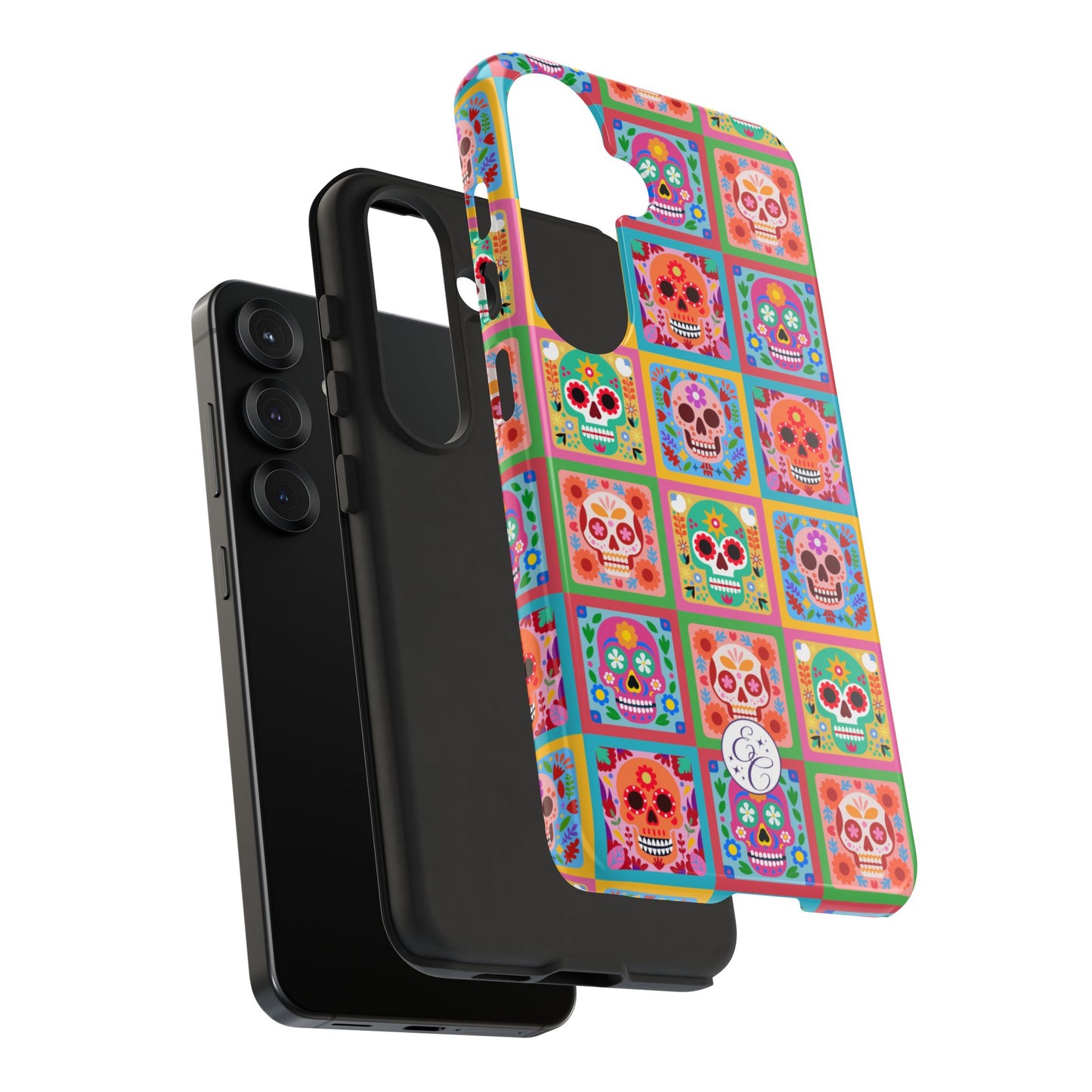 Colorful Sugar Skull Pattern Tough Phone Case