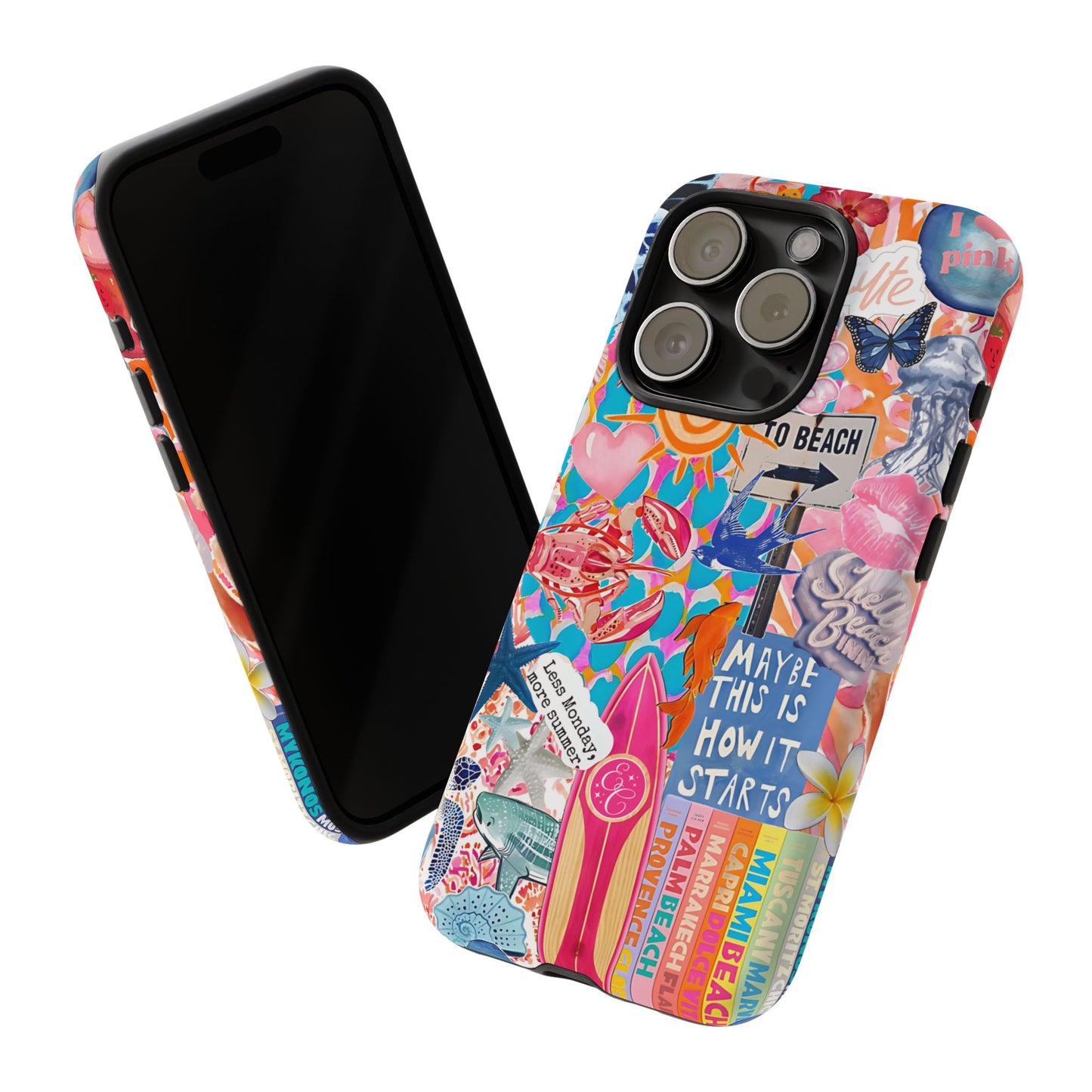 Colorful Beach Collage Tough Phone Case