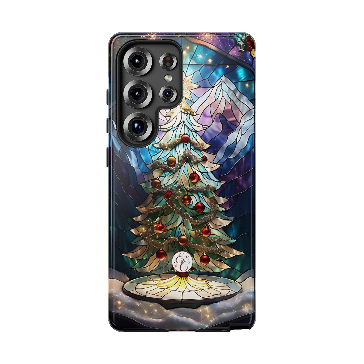 Christmas Tree Stained Glass Tough Phone Case