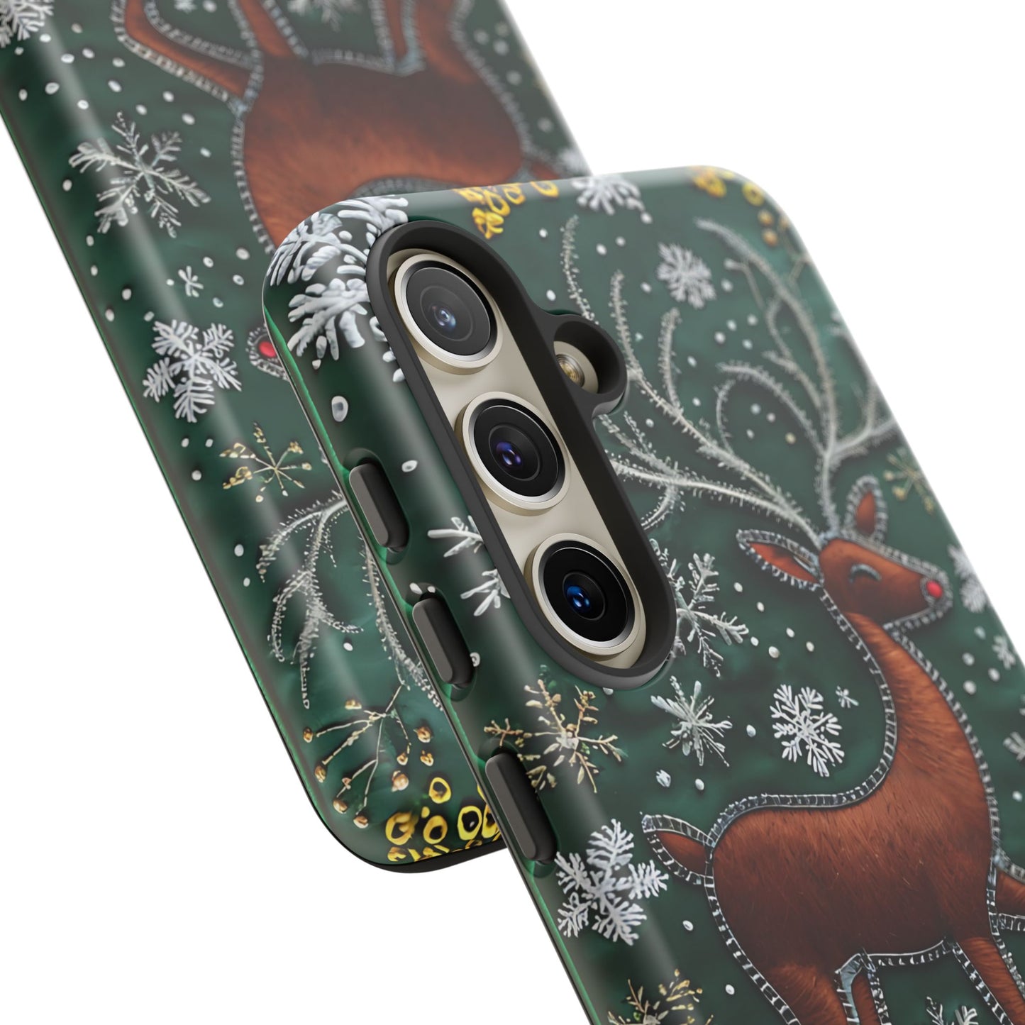Merry Christmas Reindeer Tough Phone Case