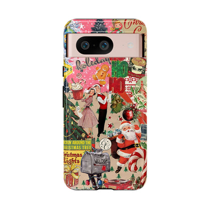 Vintage Christmas Collage Tough Phone Case