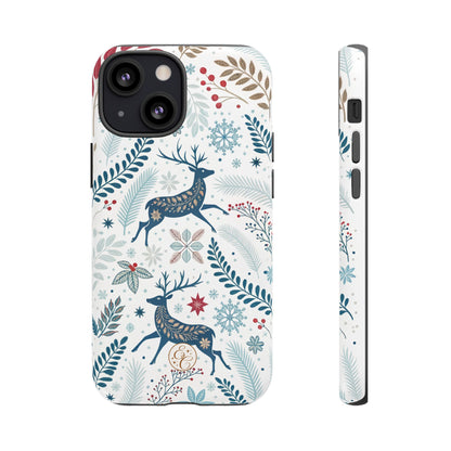 Blue Winter Deer Tough Phone Case
