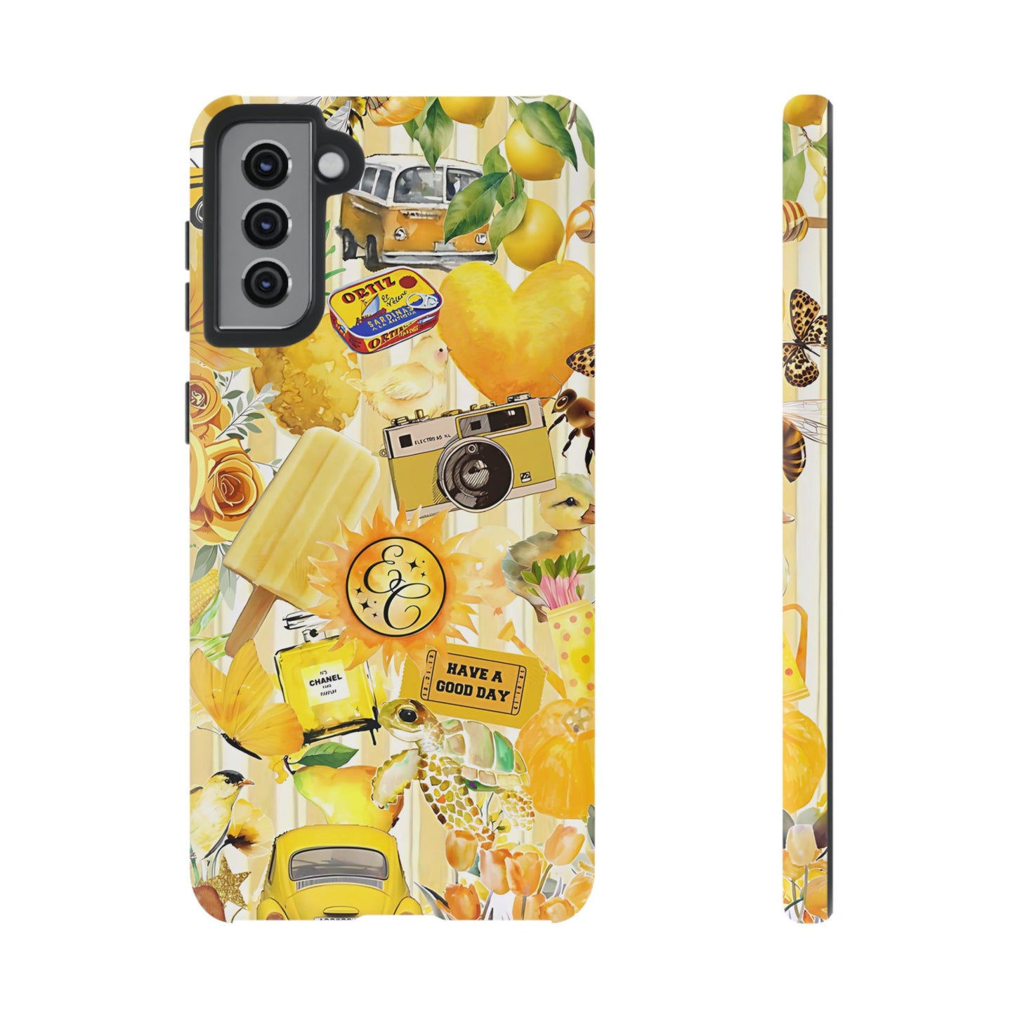 Yellow Aesthetic Collage Tough Phone Case