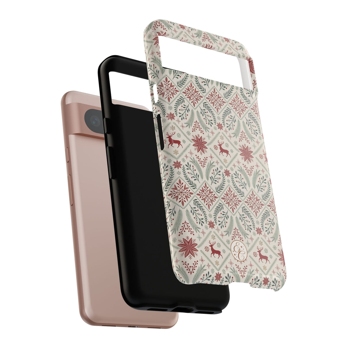 Red Reindeer Christmas Pattern Phone Case