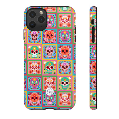 Colorful Sugar Skull Pattern Tough Phone Case