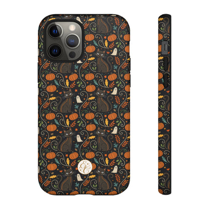Boho Black Cat Halloween Phone Case